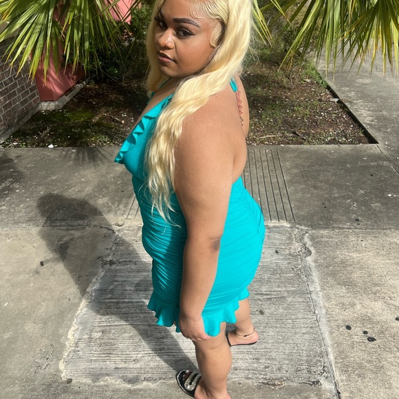 Teal dress - Picture 2 of 2